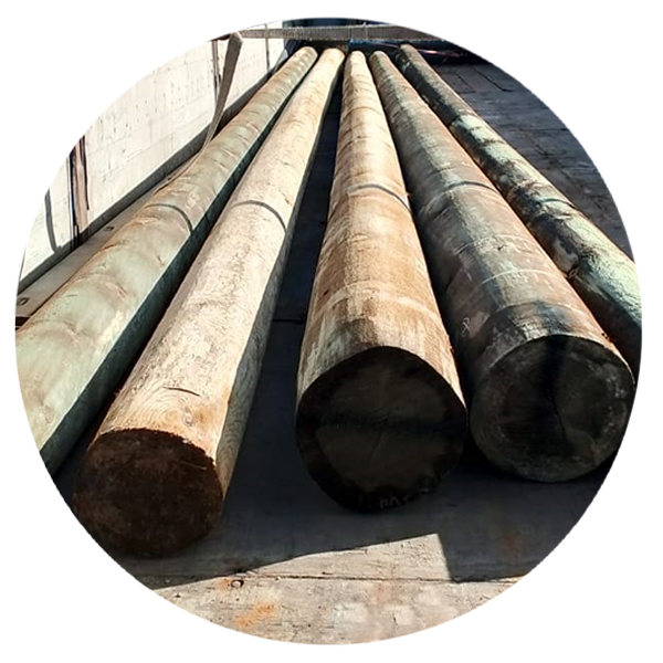 Опоры ЛЭП деревянные